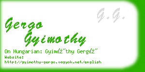 gergo gyimothy business card