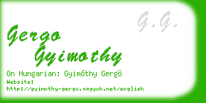 gergo gyimothy business card
